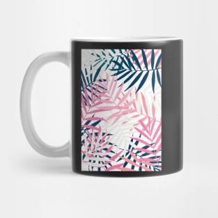 Tropical Foliage Navy and Blush Mug